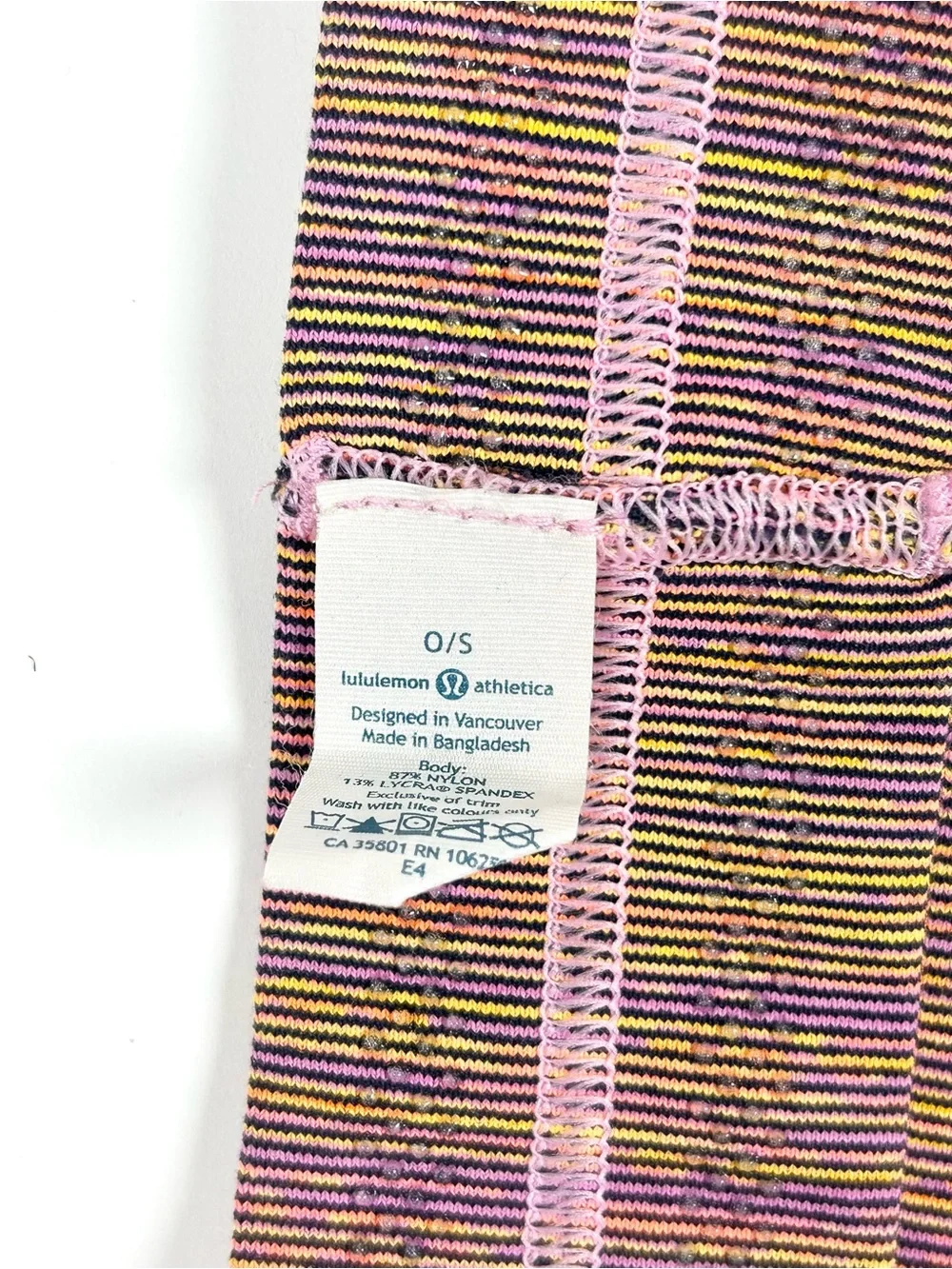 Lululemon Fly Away‎ Tamer Headband Vintage Wee Are From Space Pink Stripe Grip